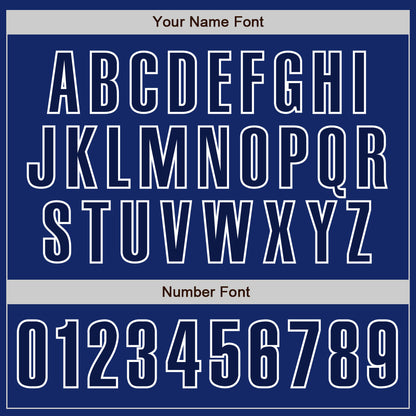 Custom Royal Navy-White Authentic Baseball Jersey - Sky-Custom