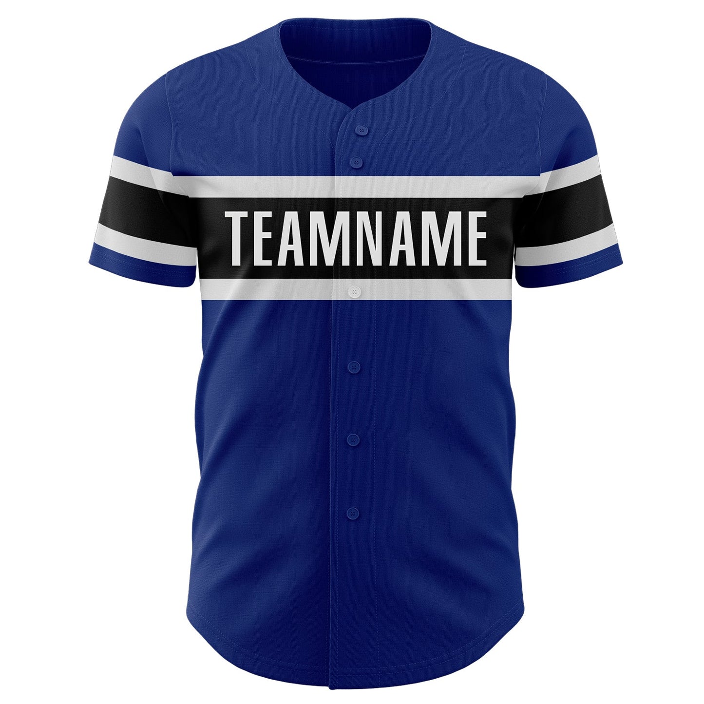 Custom Royal Black-White Authentic Baseball Jersey - Sky-Custom
