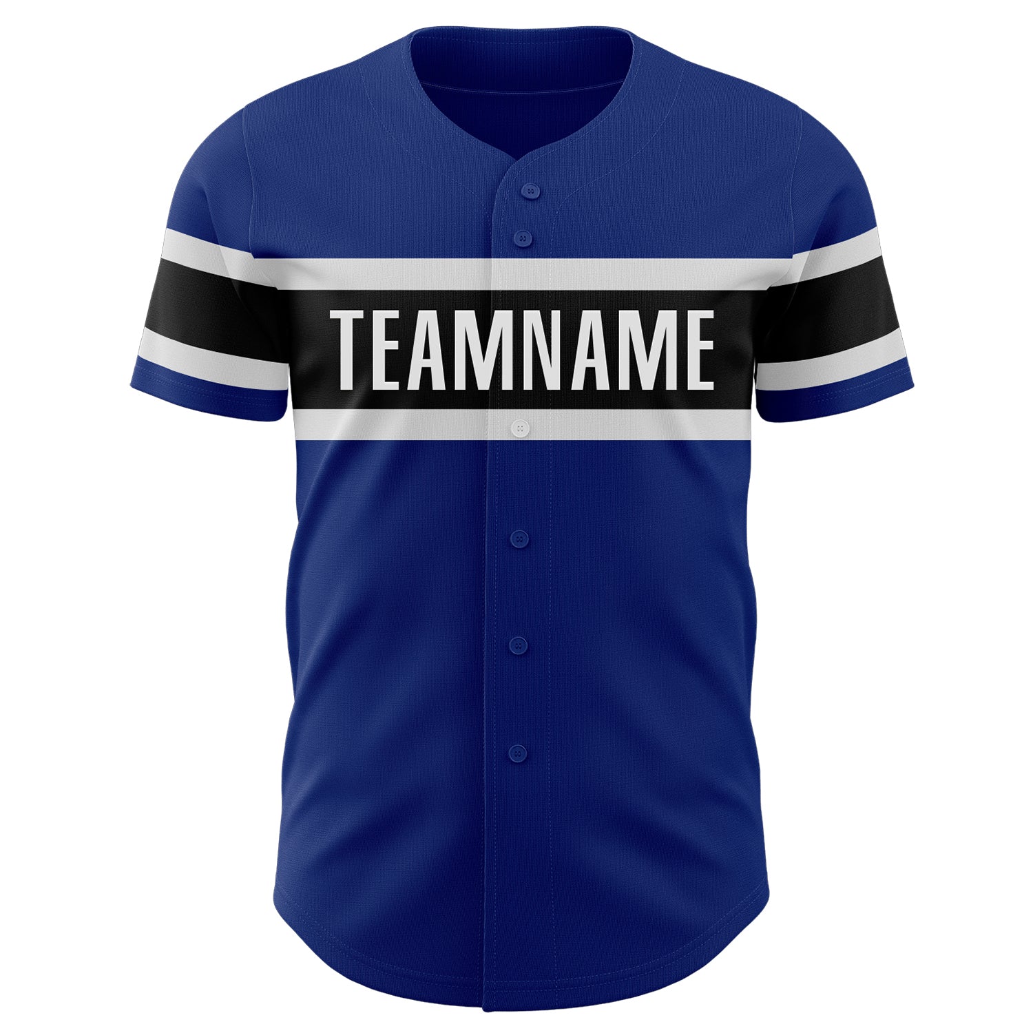 Custom Royal Black-White Authentic Baseball Jersey - Sky-Custom