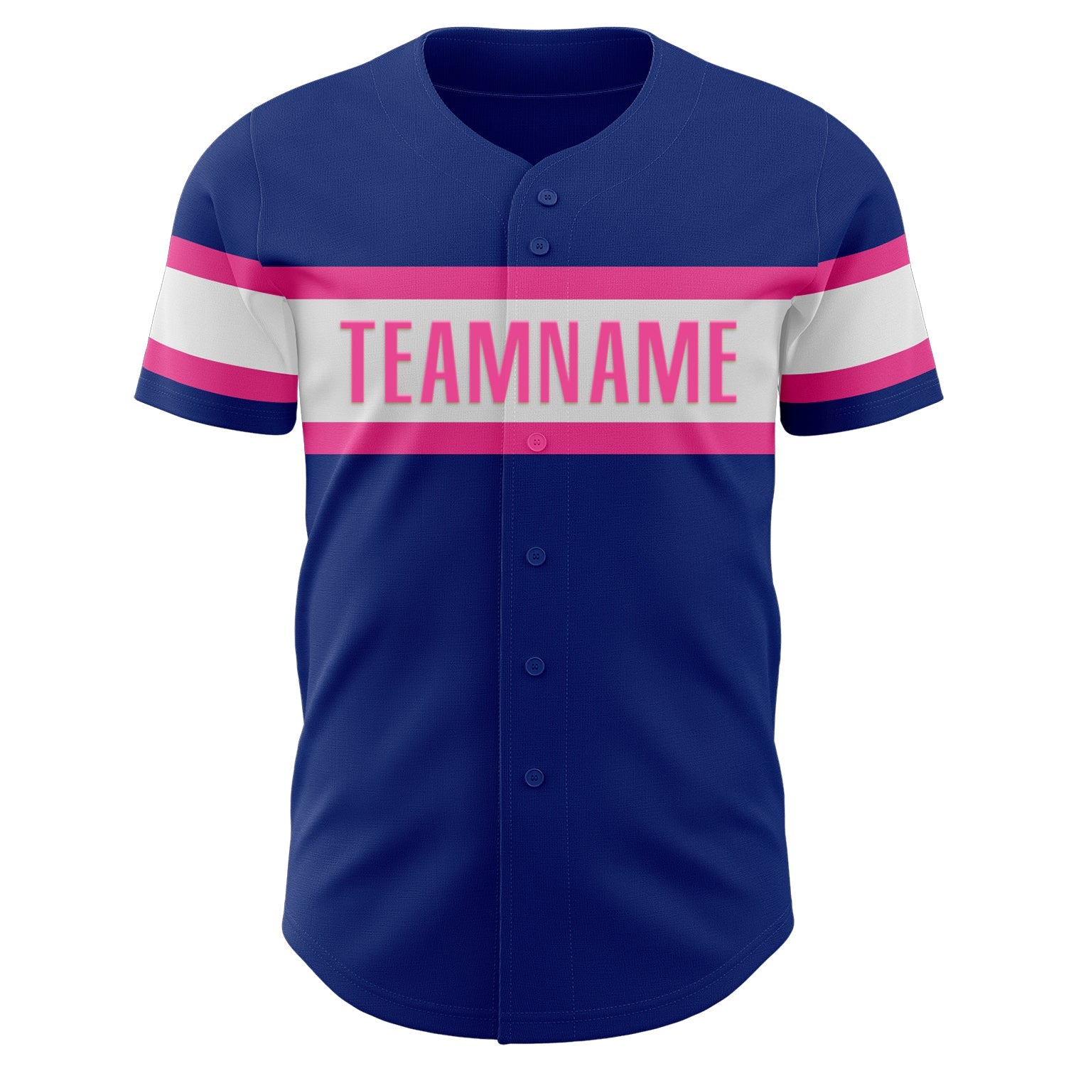 Custom Royal White-Pink Authentic Baseball Jersey - Sky-Custom