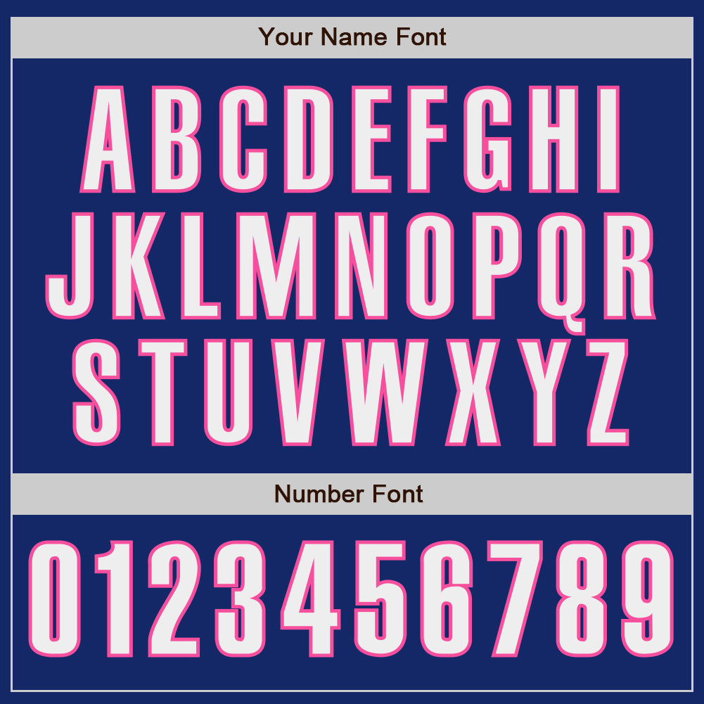 Custom Royal White-Pink Authentic Baseball Jersey - Sky-Custom