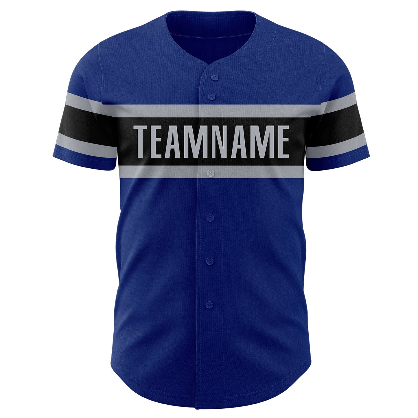 Custom Royal Gray-Black Authentic Baseball Jersey - Sky-Custom