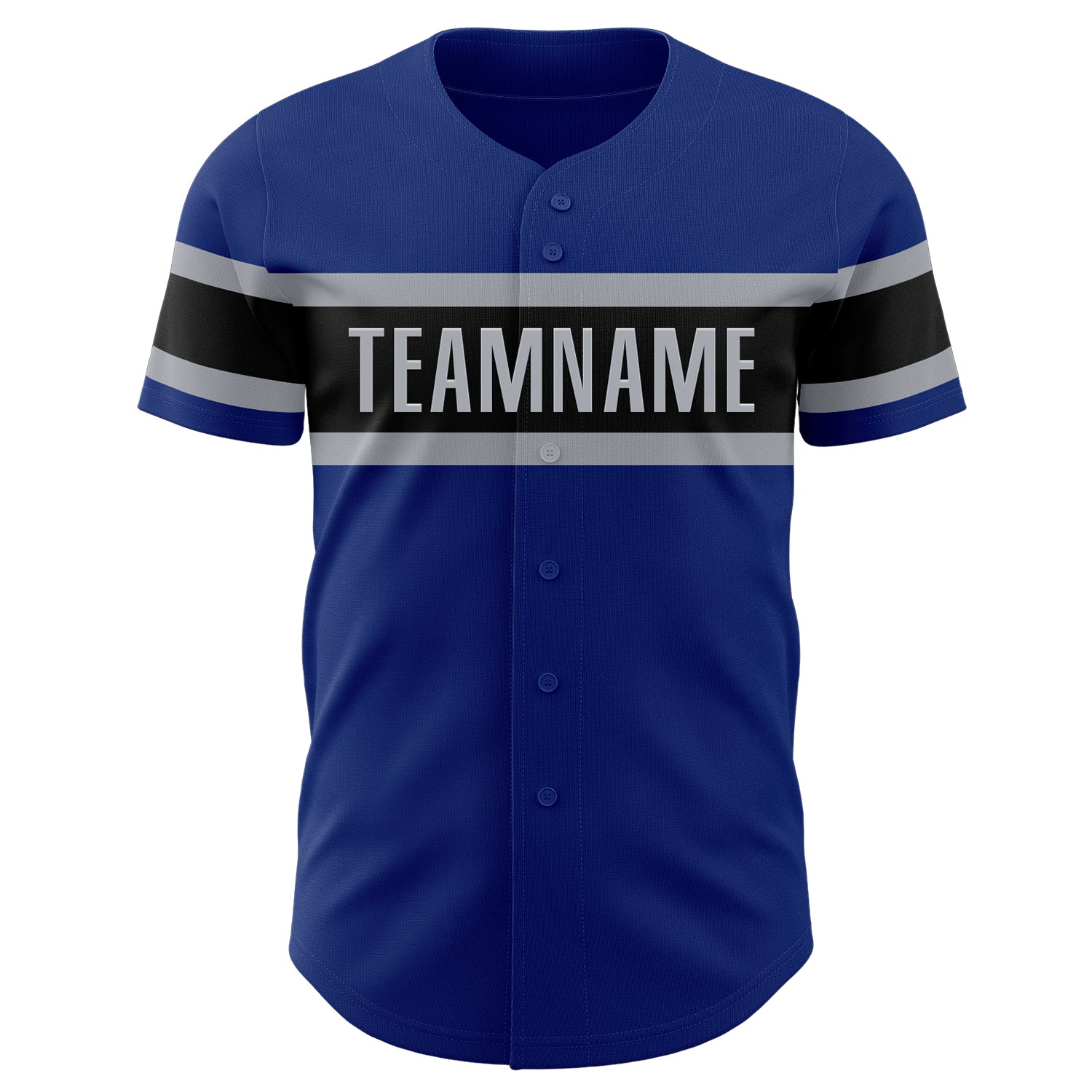 Custom Royal Gray-Black Authentic Baseball Jersey - Sky-Custom