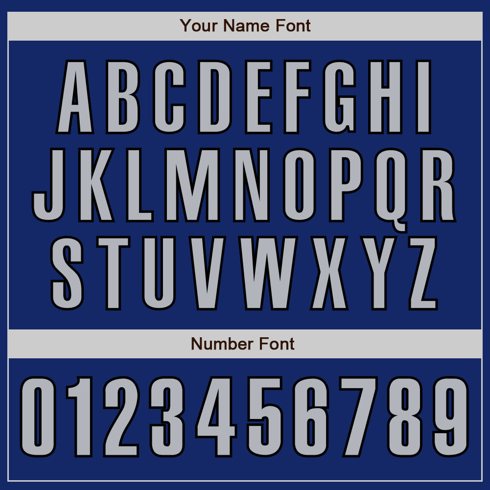 Custom Royal Gray-Black Authentic Baseball Jersey - Sky-Custom