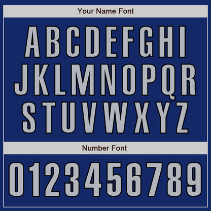 Custom Royal Gray-Black Authentic Baseball Jersey - Sky-Custom