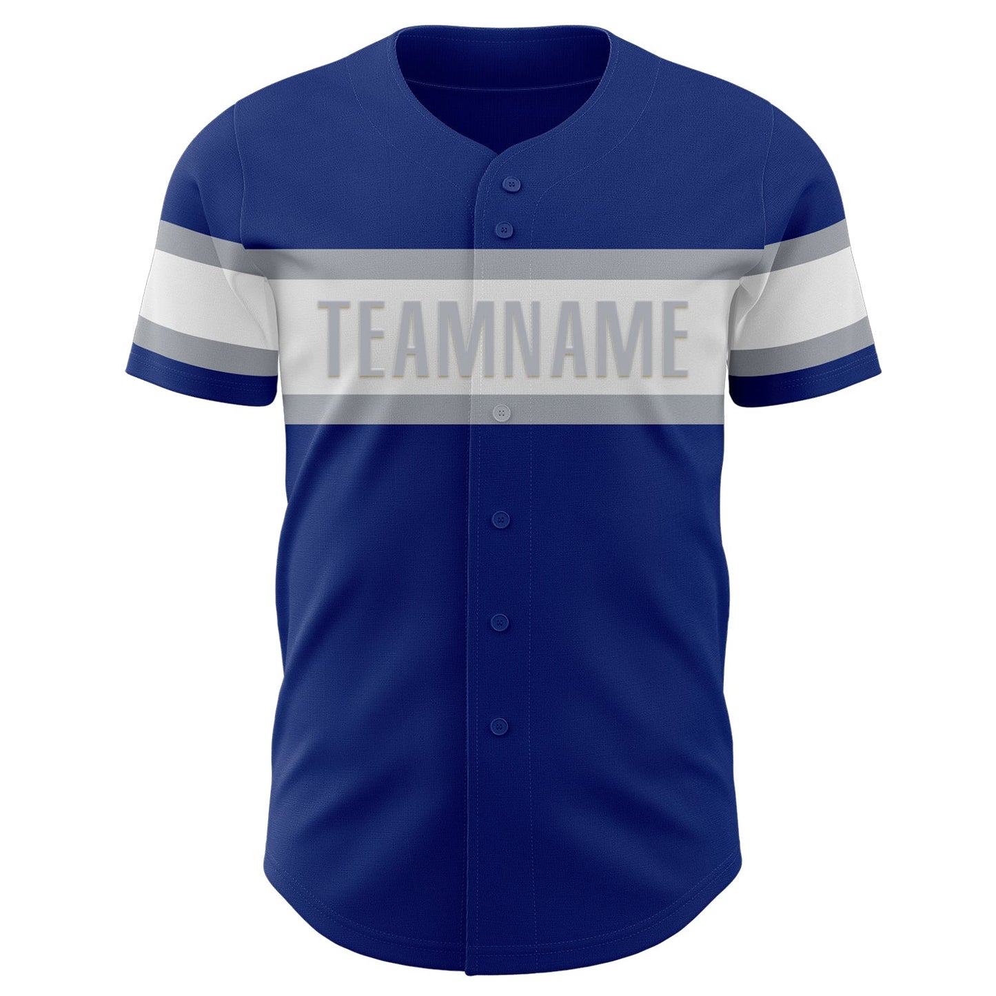 Custom Royal White-Gray Authentic Baseball Jersey - Sky-Custom