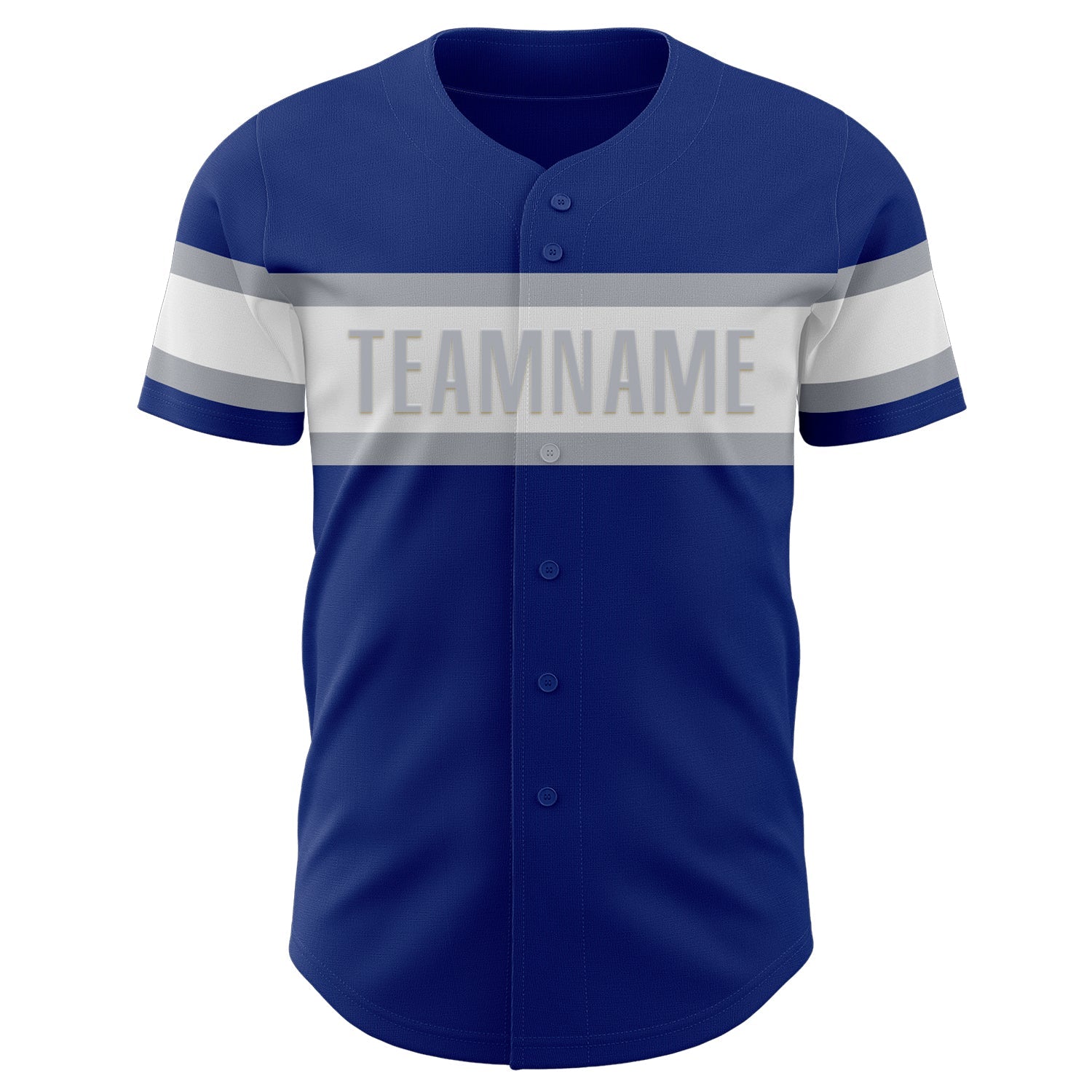 Custom Royal White-Gray Authentic Baseball Jersey - Sky-Custom