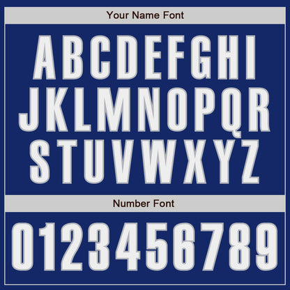 Custom Royal White-Gray Authentic Baseball Jersey - Sky-Custom