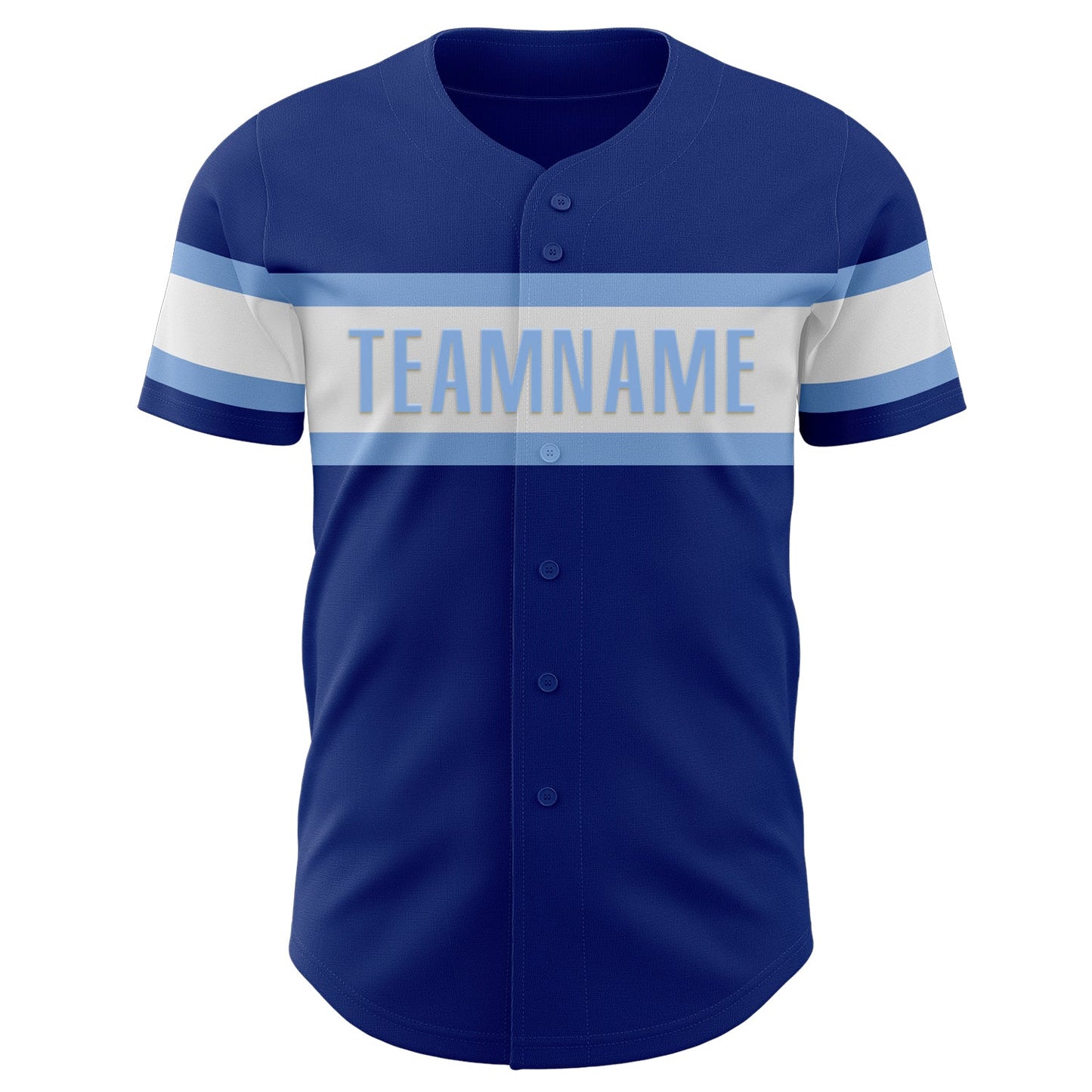 Custom Royal White-Light Blue Authentic Baseball Jersey - Sky-Custom