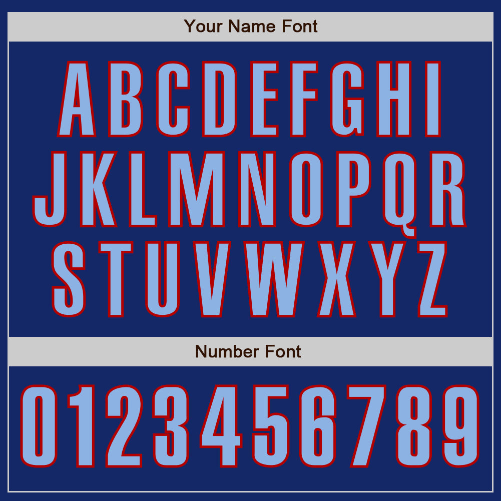 Custom Royal Light Blue-Red Authentic Baseball Jersey - Sky-Custom