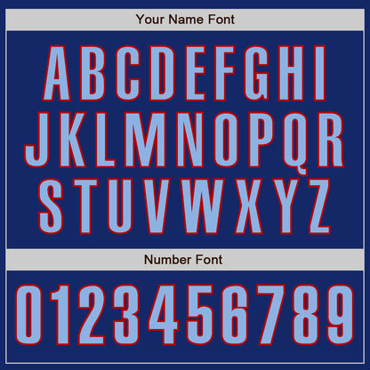 Custom Royal Light Blue-Red Authentic Baseball Jersey - Sky-Custom