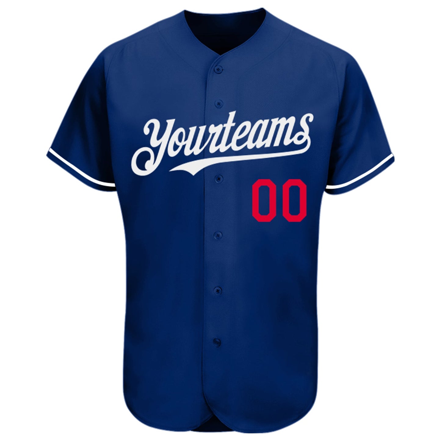 Custom Royal White-Red Authentic Baseball Jersey - Sky-Custom