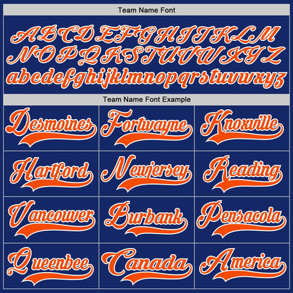 Custom Royal Orange-White Hockey Lace Neck Jersey - Sky-Custom