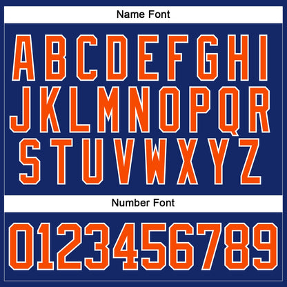Custom Royal Orange-White Hockey Lace Neck Jersey - Sky-Custom