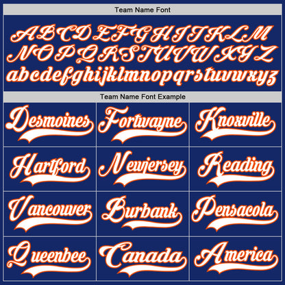 Custom Royal White-Orange Hockey Lace Neck Jersey - Sky-Custom