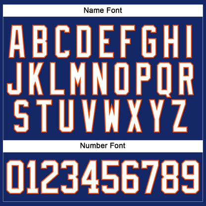 Custom Royal White-Orange Hockey Lace Neck Jersey - Sky-Custom