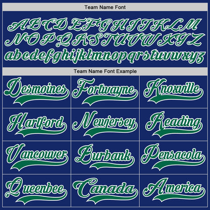 Custom Royal Kelly Green-White Hockey Lace Neck Jersey - Sky-Custom