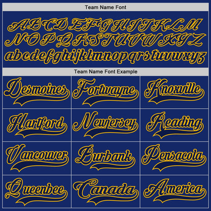 Custom Royal Navy-Gold Hockey Lace Neck Jersey - Sky-Custom