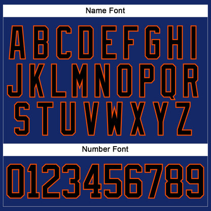 Custom Royal Black-Orange Hockey Lace Neck Jersey - Sky-Custom