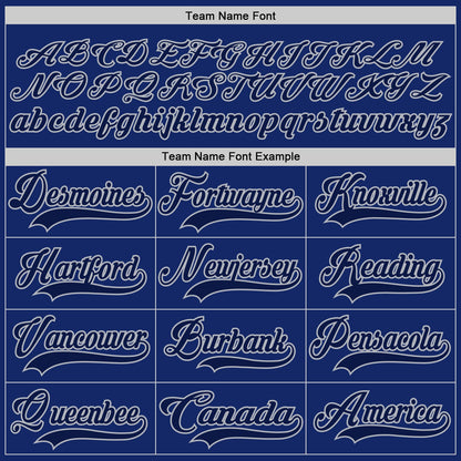Custom Royal Gray-Navy Hockey Lace Neck Jersey - Sky-Custom