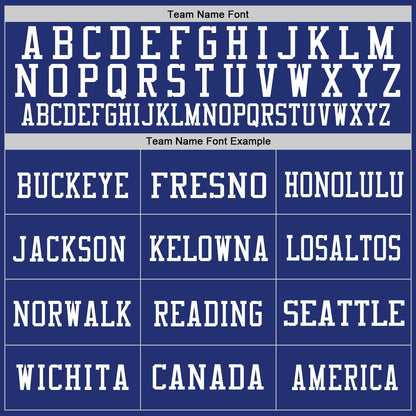 Custom Royal White Mesh Authentic Throwback Football Jersey - Sky-Custom