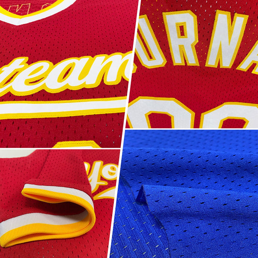Custom Royal White Authentic Throwback Baseball Jersey - Sky-Custom