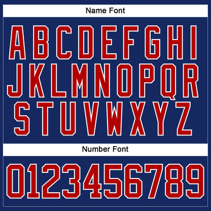 Custom Royal Red-White Hockey Jersey - Sky-Custom