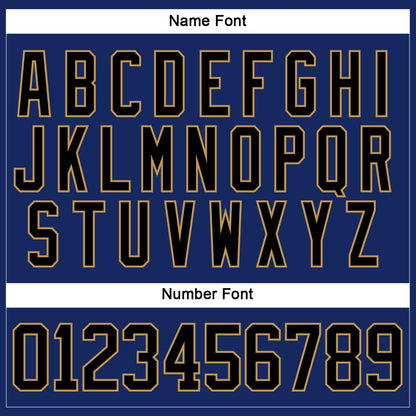 Custom Royal Black-Old Gold Hockey Jersey - Sky-Custom