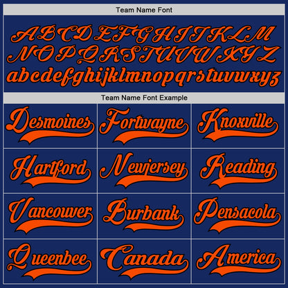Custom Royal Orange-Black Hockey Jersey - Sky-Custom