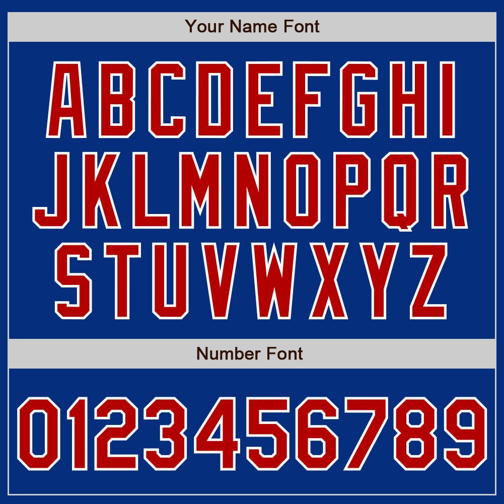 Custom Royal Red-White Authentic Baseball Jersey - Sky-Custom