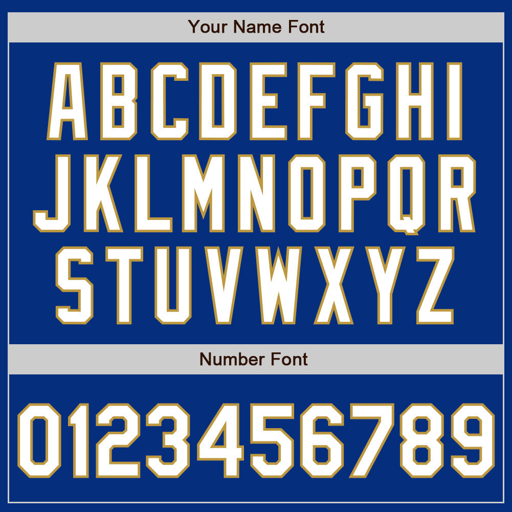 Custom Royal White-Old Gold Authentic Baseball Jersey - Sky-Custom