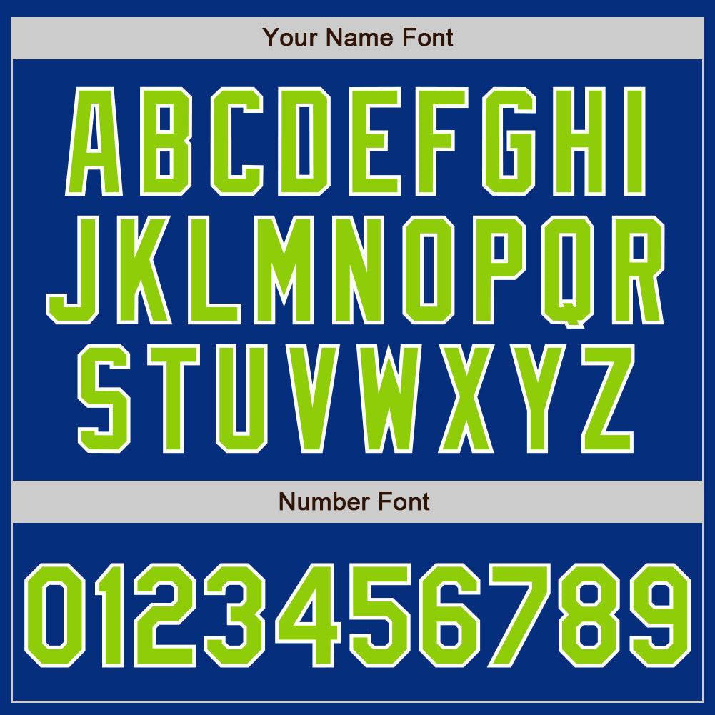 Custom Royal Neon Green-White Authentic Baseball Jersey - Sky-Custom
