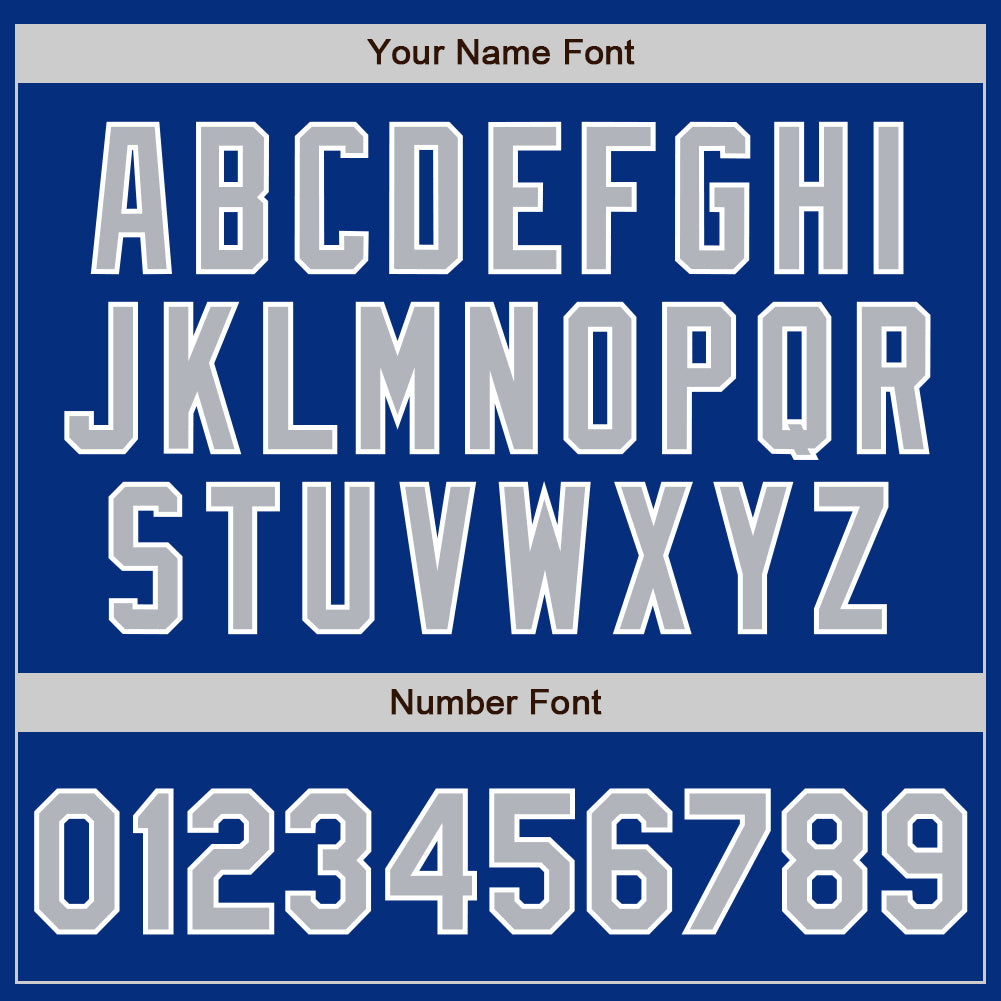 Custom Royal Gray-White Authentic Baseball Jersey - Sky-Custom