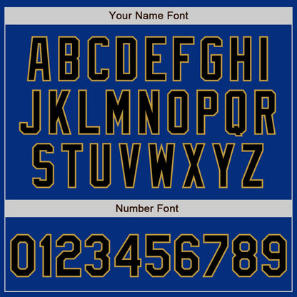 Custom Royal Black-Old Gold Authentic Baseball Jersey - Sky-Custom
