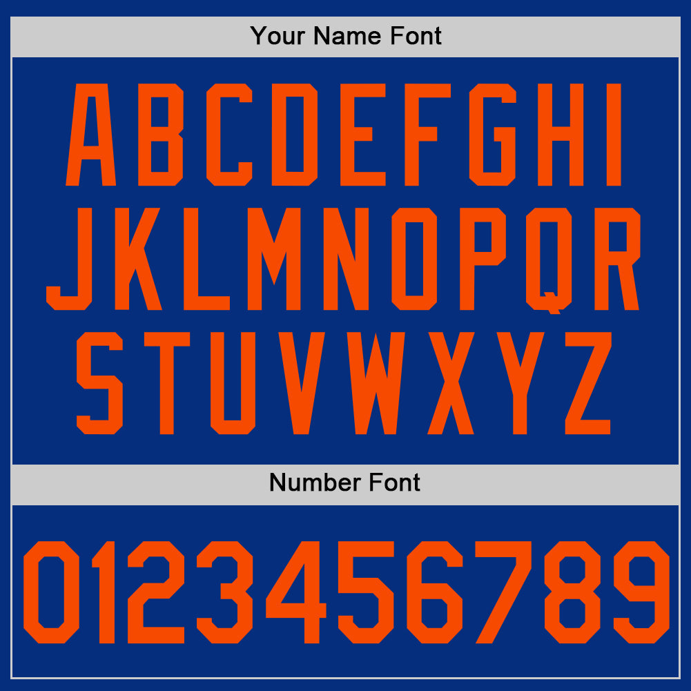 Custom Royal Orange Authentic Throwback Basketball Jersey - Sky-Custom
