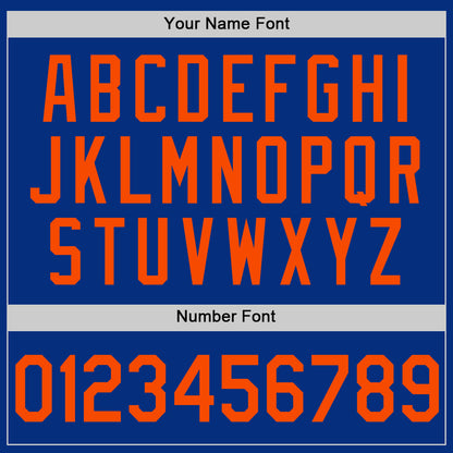 Custom Royal Orange Authentic Throwback Basketball Jersey - Sky-Custom