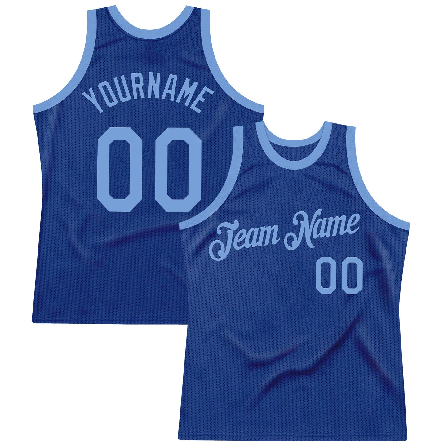 Custom Royal Light Blue Authentic Throwback Basketball Jersey - Sky-Custom