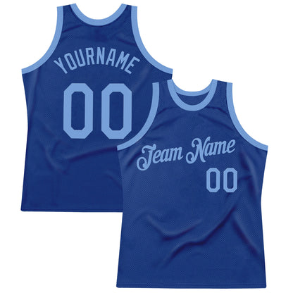 Custom Royal Light Blue Authentic Throwback Basketball Jersey - Sky-Custom