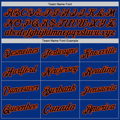Custom Royal Black-Orange Authentic Throwback Basketball Jersey - Sky-Custom