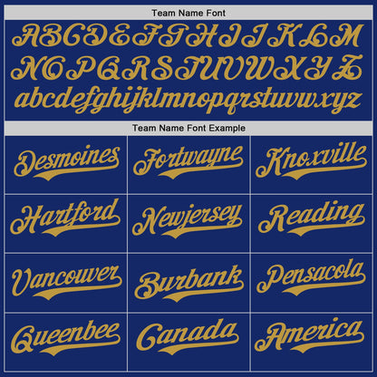 Custom Royal Old Gold Authentic Baseball Jersey - Sky-Custom