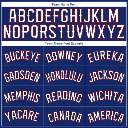 Custom Royal White-Red Authentic Baseball Jersey - Sky-Custom