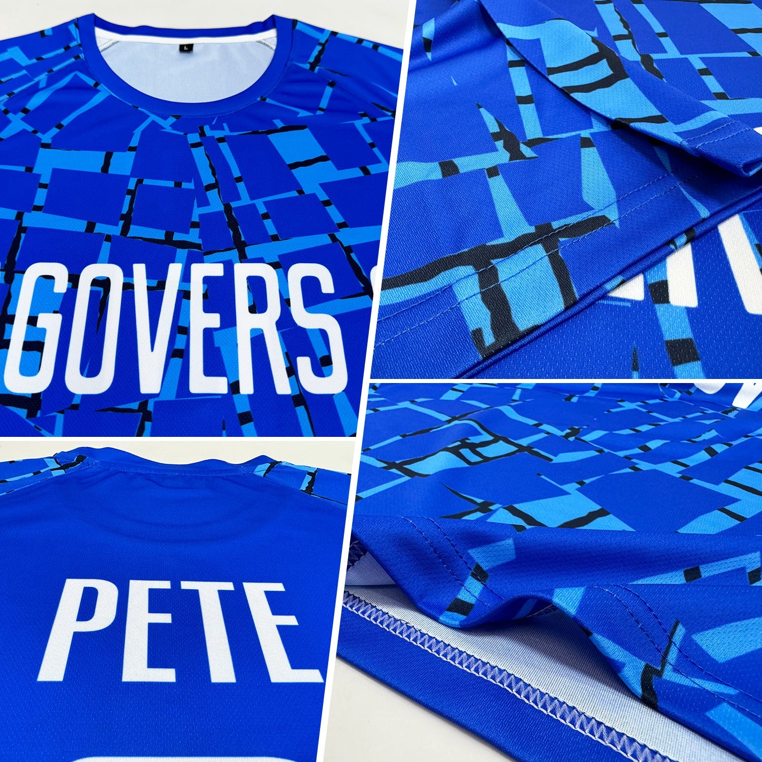 Custom Royal White Sublimation Soccer Uniform Jersey - Sky-Custom