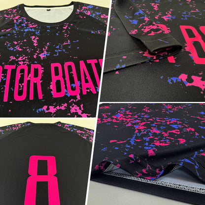 Custom Black Pink-Light Blue Sublimation Soccer Uniform Jersey - Sky-Custom