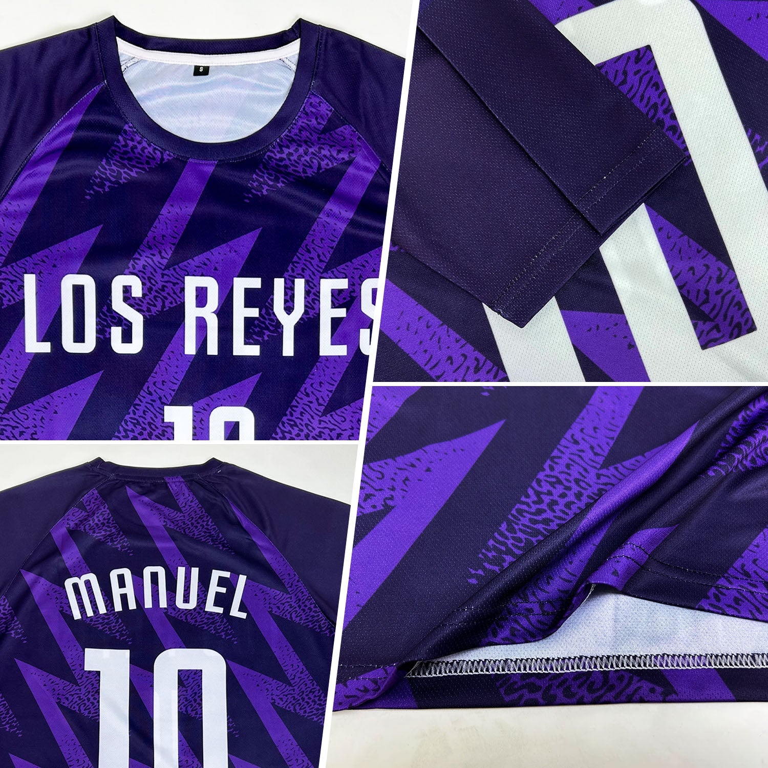 Custom Purple White Sublimation Soccer Uniform Jersey - Sky-Custom