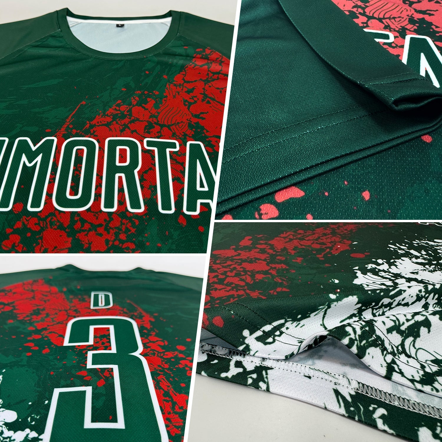 Custom Green Red-White Sublimation Mexico Soccer Uniform Jersey - Sky-Custom