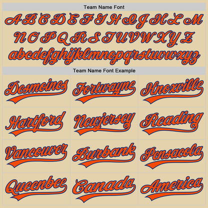Custom Sand Orange-Royal Authentic Baseball Jersey - Sky-Custom