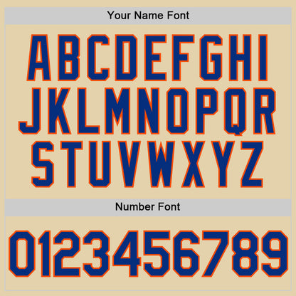 Custom Sand Royal-Orange Authentic Baseball Jersey - Sky-Custom