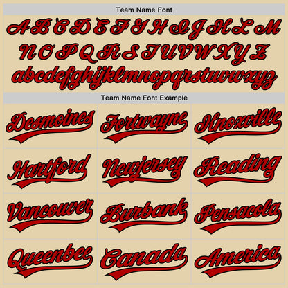 Custom Sand Red-Black Authentic Baseball Jersey - Sky-Custom