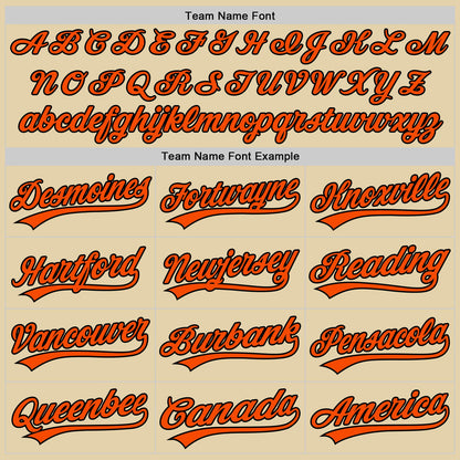 Custom Sand Orange-Black Authentic Baseball Jersey - Sky-Custom