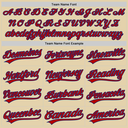 Custom Sand Red-Royal Authentic Baseball Jersey - Sky-Custom